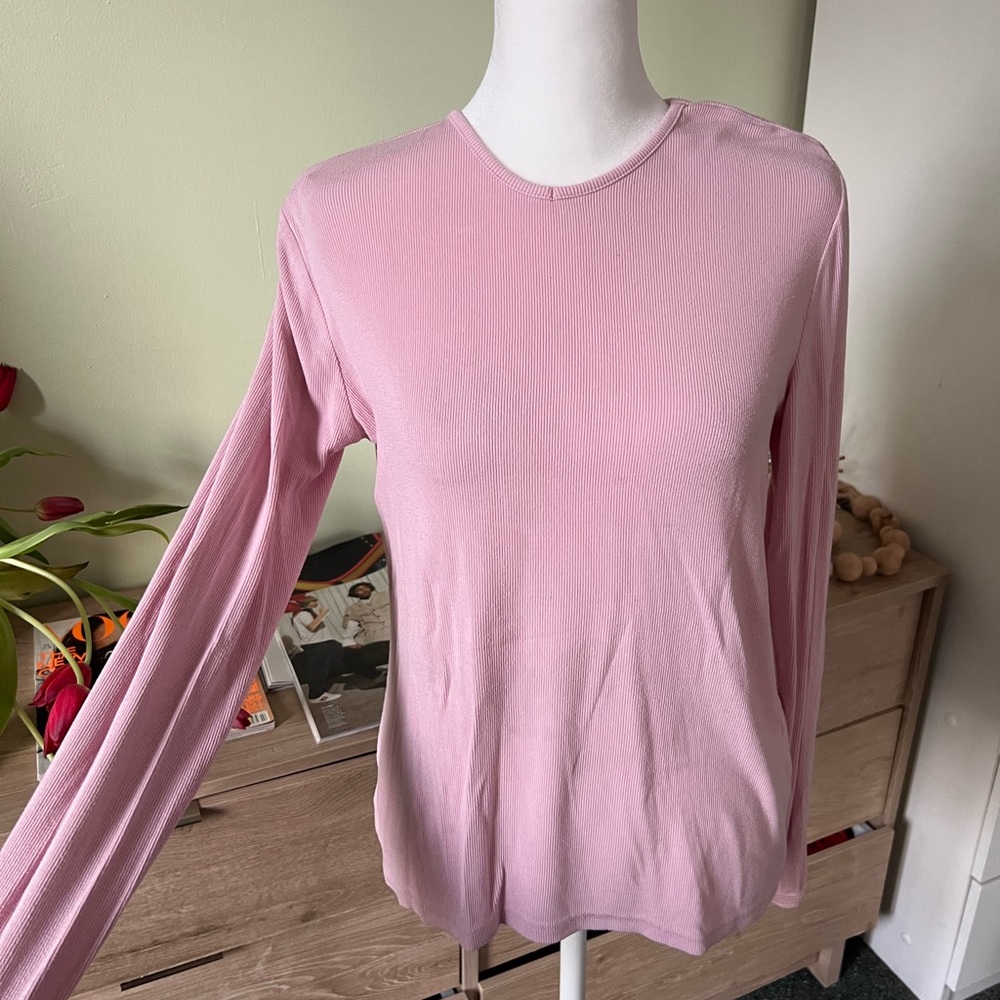 Cotton Candy Pastel Pink Cozy Soft Oversized Relaxed Fit Casual T-Shirt Top Sz S